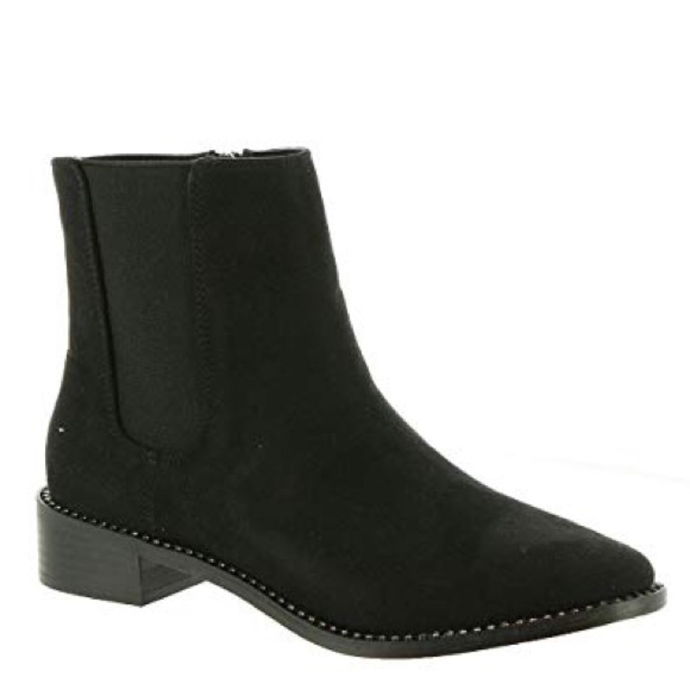 Bebe Midolo Zip-Up Booties in Black, Size 9.5
